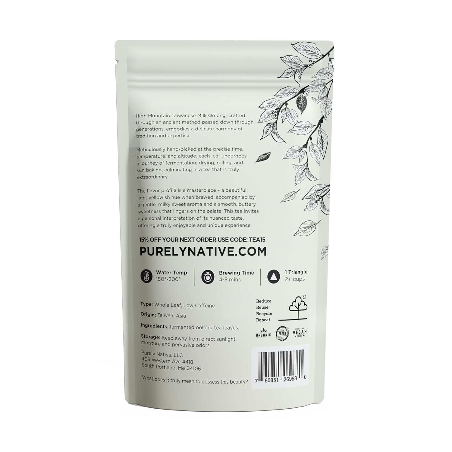 Taiwanese Milk Oolong Tea Bags
