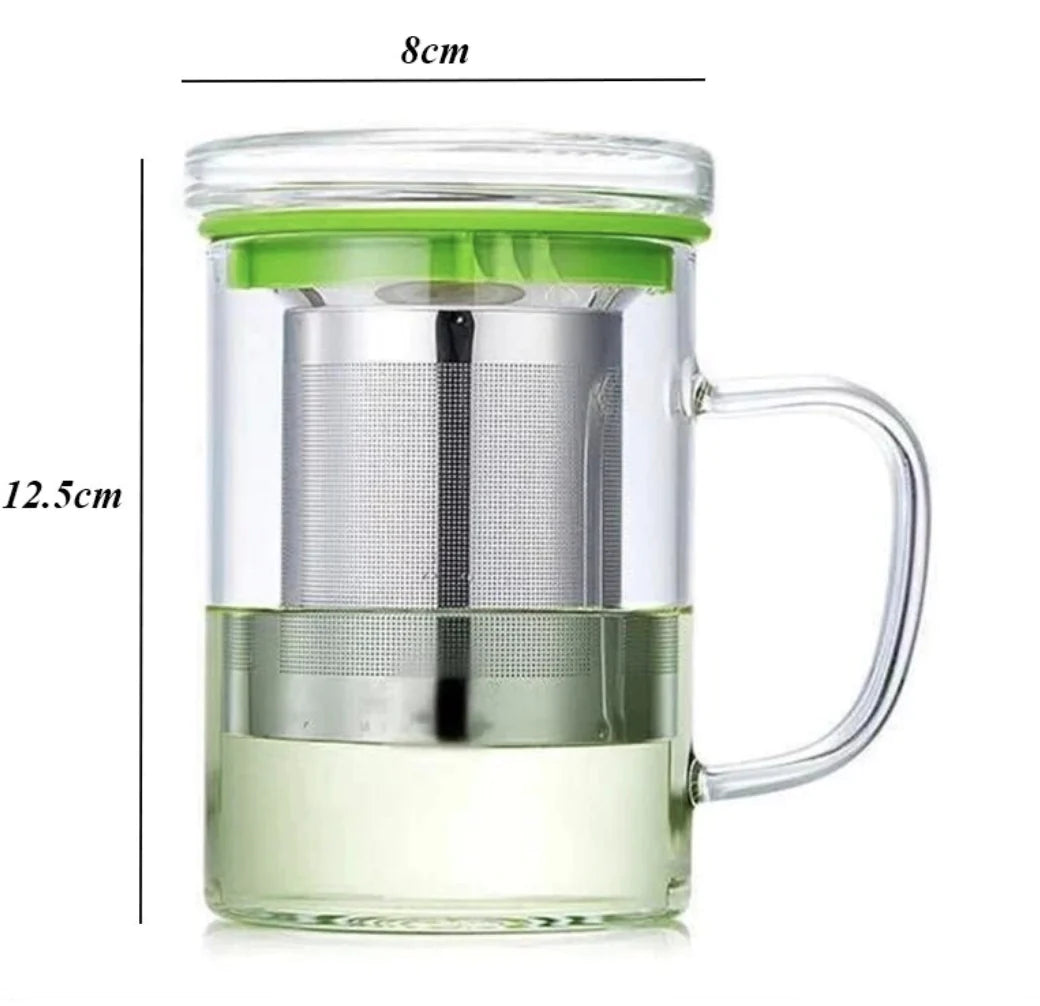 Tea Cup Infuser Mug With Stainless Steel Infuser - Add $30 Of Products & Use Code GLSMUG To Receive This Product For FREE