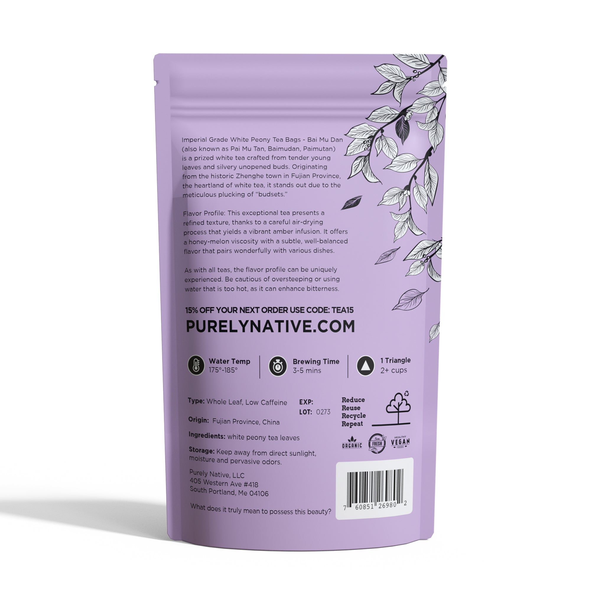 White Peony Tea Bags